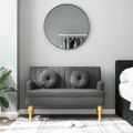 vidaXL Lavička s vankúšmi tmavosivá 113x64,5x75,5 cm látka