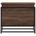 vidaXL Úložný box s vekom hnedý dub 60x40x51,5 cm kompozitné drevo