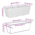 vidaXL Zábradlie 2 ks Hnedá 50 x 17 x 17 cm Kov