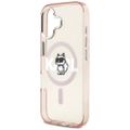 Puzdro Karl Lagerfeld pre iPhone 17 6,1" IML Choupette Sketch Logo MagSafe ružová