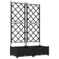 vidaXL Záhradný kvetináč 2 ks Čierna 80 x 40 x 125,5 cm PP