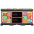 vidaXL TV skrinka 100 x 35 x 50 cm Viacfarebný Masívne mango drevo