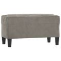 vidaXL Lavica bledosivá 70x35x41 cm zamat