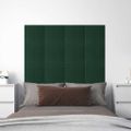 vidaXL Nástenné panely 12 ks tmavozelené 30x30 cm látkové 1,08 m²