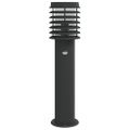 vidaXL Vonkajšia stojaca lampa senzor čierna 60 cm nehrdzavejúca oceľ