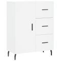 vidaXL Vysoká skrinka biela 69,5x34x180 cm spracované drevo