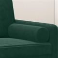 vidaXL Dekoratívne vankúše 2 ks tmavozelené Ø15x50 cm zamat