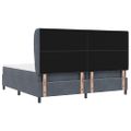 vidaXL Posteľ s pružinovým rámom Tmavo šedá 200 x 200 cm Zamat