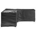 vidaXL Kryty na záhradný nábytok v tvare L 2ks 18 očiek 285x220x80 cm