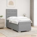 vidaXL Posteľ boxspring s matracom Svetlosivá Jednoduchý Látka