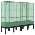 vidaXL Záhon s krytom na skleník ratanový vzhľad 160x40x140 cm