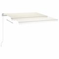 vidaXL Ručne zaťahovacia markíza s LED 400x300 cm krémová
