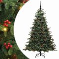 vidaXL Umelý vianočný stromček Zelená 180 cm PVC, kov a plast