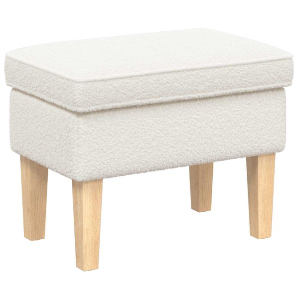 vidaXL Taburetka Krémová 55 x 35 x 41 cm Bouclé