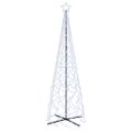 vidaXL Vianočný stromček kužeľ studené biele svetlo 500 LED 100x300 cm