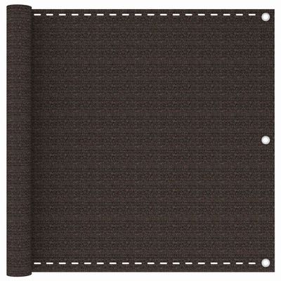 vidaXL Balkónová markíza hnedá 90x300 cm HDPE