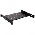 Polica NEKU 19" 1U 250mm nastaviteľná, čierna Police NEKU 19" 1U 250mm nastavitelná, čierna