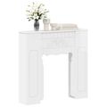 vidaXL Rám krbu Biela s vysokým leskom 93 x 20 x 89 cm