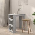 vidaXL Barový stôl+regál, sivá sonoma 102x50x103,5cm kompozitné drevo