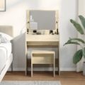 vidaXL Toaletný stolík a stolička dub sonoma 60x40x113,5 cm