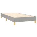 vidaXL Posteľný rám boxsping s matracom bledosivý 80x200 cm látka