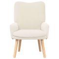 vidaXL kreslo Krémová 63 x 67 x 94 cm Tkanina z ovčej vlny a plywood