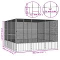 vidaXL Klietka pre vtáky antracit 302,5x324,5x211,5cm pozinkovaná oceľ