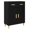 vidaXL Highboard Čierny dub 69,5 x 32,5 x 180 cm Kompozitné drevo