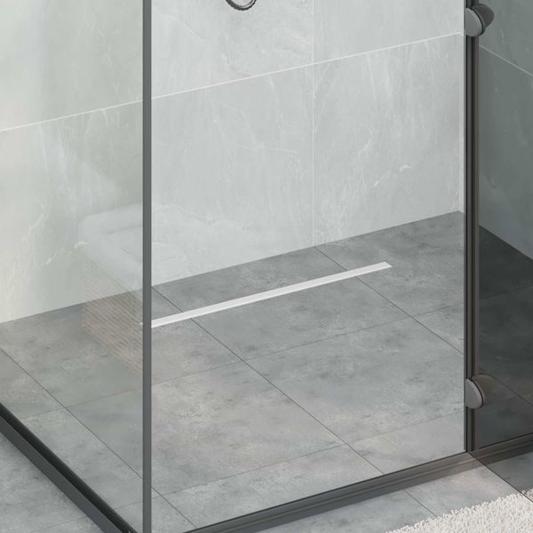 vidaXL 360° sprchový odtok so štíhlym modelom Strieborná 60 cm
