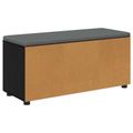 vidaXL Predsieňová lavica s vankúšom Čierny Dub 100 x 38 x 46 cm