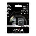Karta pamäte Lexar High-Performance Silver Plus microSDXC 64GB + adaptér