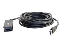 M/F - Predlžovacia šnúra USB - USB typ A (M) do USB typ A (F) - USB 3.0 - 30 V - 5 m - aktívny - čierna