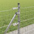 vidaXL Záhradný Euro plot s betónovým podkladom 25 x 0,4 m Strieborná