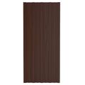 vidaXL Strešný panel 36 ks Hnedá 100 x 45 cm Pozinkovaná oceľ