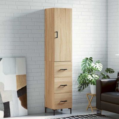 vidaXL Vysoká skrinka dub sonoma 34,5x34x180 cm spracované drevo