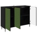 vidaXL Servírovacia skriňa GELEEN Čierny dub 102 x 33 x 76 cm