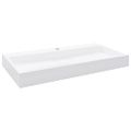 vidaXL Umývadlo z minerálneho/mramoroveho odliatku 100x46x11 cm biele