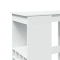 vidaXL Barový stôl s policami biely 90x47,5x103,5 cm kompozitné drevo