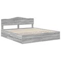 vidaXL Rám postele Sivý Sonoma 200 x 200 cm Inžinierske drevo