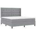 vidaXL Posteľ s pružinovým rámom Svetlosivá 200 x 180 cm látka