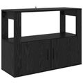 vidaXL Servírovacia skriňa Čierny dub 80 x 30 x 60 cm Kompozitné drevo