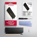 AXAGON PCEM2-XS, PCIe x16 - M.2 NVMe M-key slot adaptér, kryt s chladičem pro pasivní chlazení Radic, PCIe x16, pro 1× M2. NVMe SSD disk, s chladicem, cerný