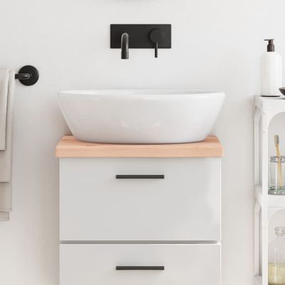 vidaXL Kúpeľňová doska 40x40x(2-4) cm neošetrený masív