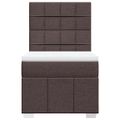 vidaXL Boxspring posteľ s matracom tmavohnedá 90x190 cm látka