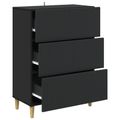 vidaXL Zásuvkový kabinet 66 x 34,5 x 90 cm Kompozitné drevo Čierna