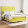 vidaXL Boxspring posteľ s matracom zelená 140x190 cm látka