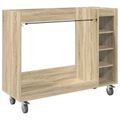vidaXL Golfová skriňa s kolesom Sonoma dub 120 x 45 x 98 cm