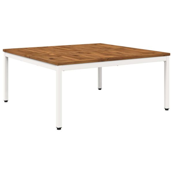 vidaXL Konferenčný stolík Prírodná a biela 100 x 100,5 x 45 cm