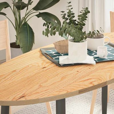 vidaXL Stolová doska 140x60x2 cm dubový masív oválny
