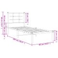 vidaXL Kovový rám postele s čelom čierny 80x200 cm
